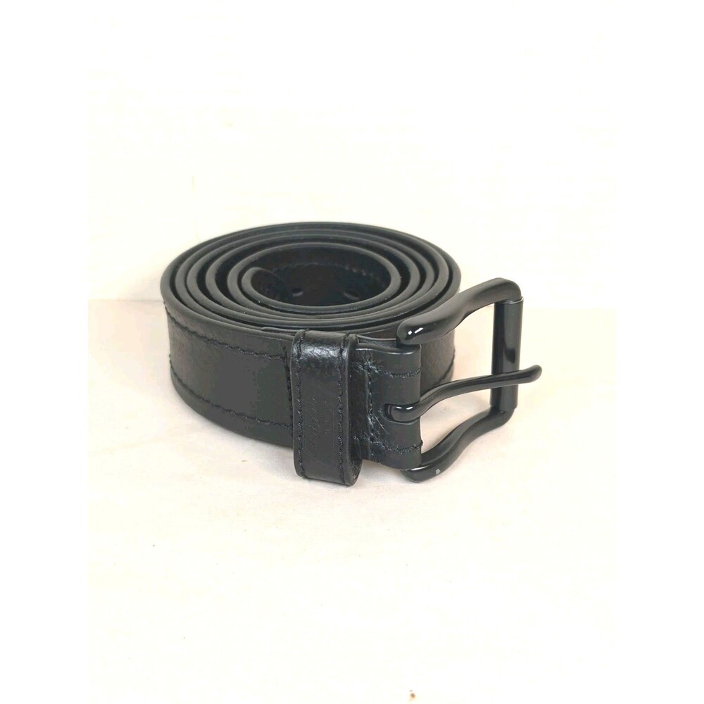 Dickies Worn Black Leather Belt 46/48